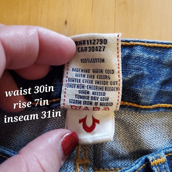 True Religion jeans gwen skinny ankle zip distressed womens size 26 - Picture 2 of 7